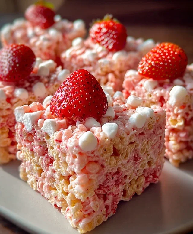 Strawberry Crunch Rice Krispie Treats