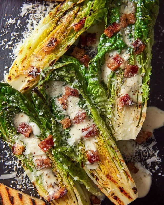 Grilled Romaine Caesar Salad Recipe