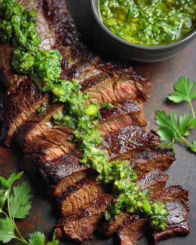 Skirt Steak Marinade Recipe with Chimichurri Recipe