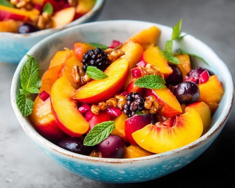 Summer Peach Fruit Salad