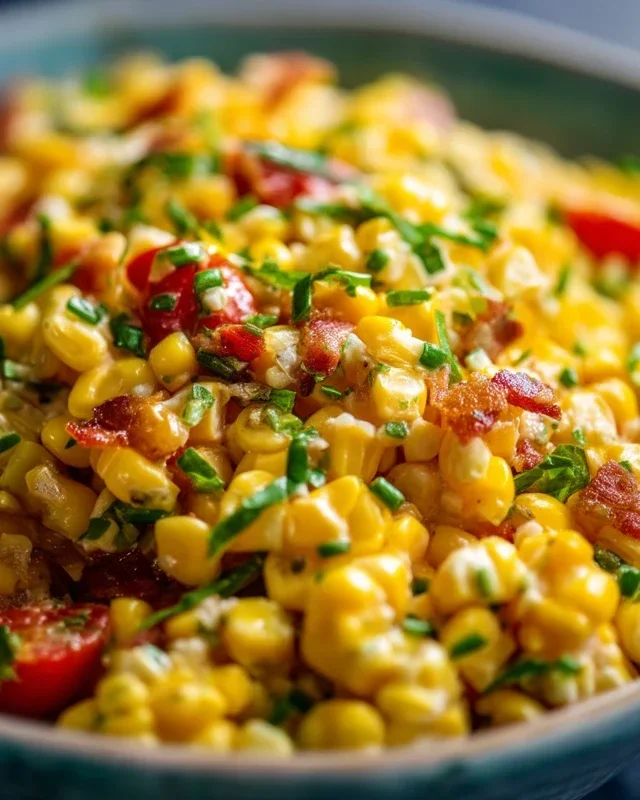 Fresh Corn and Beef Beef Bacon Side Dish