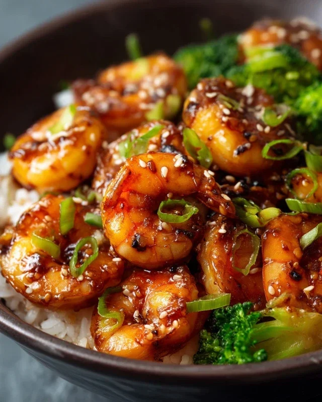 Honey Garlic Shrimp Bowls
