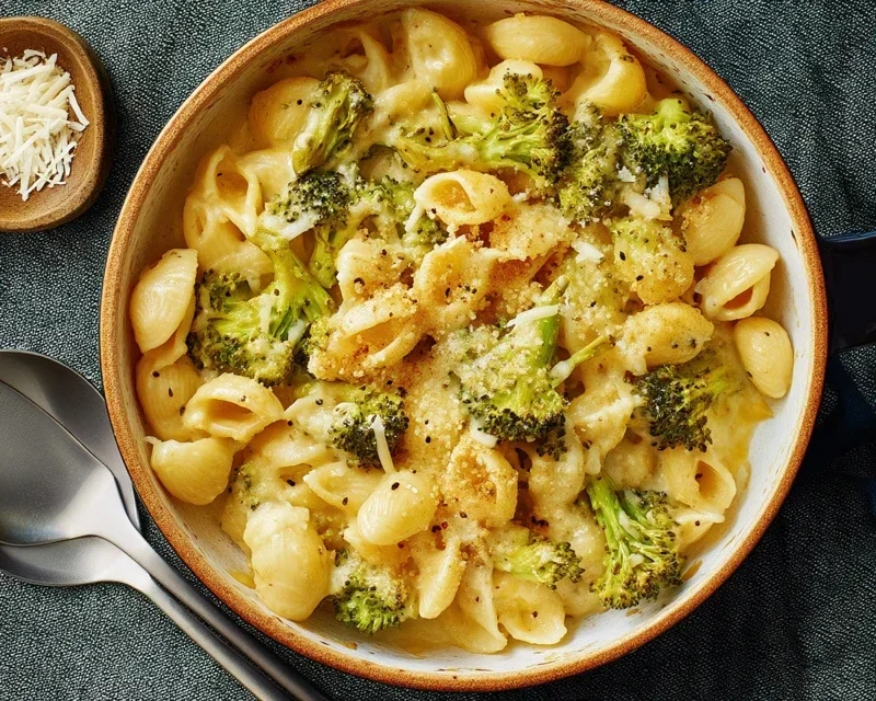 One Pot Healthy Broccoli Mac and Cheese