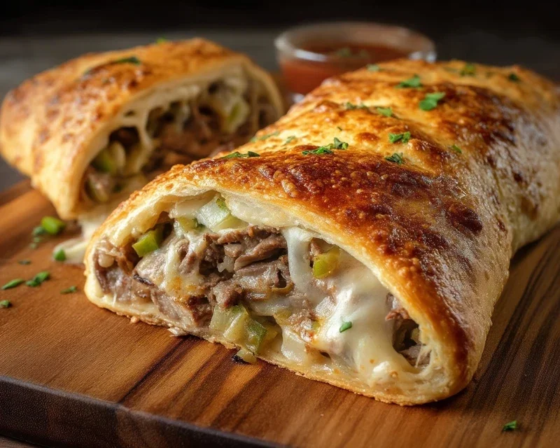 Philly Cheesesteak Stromboli