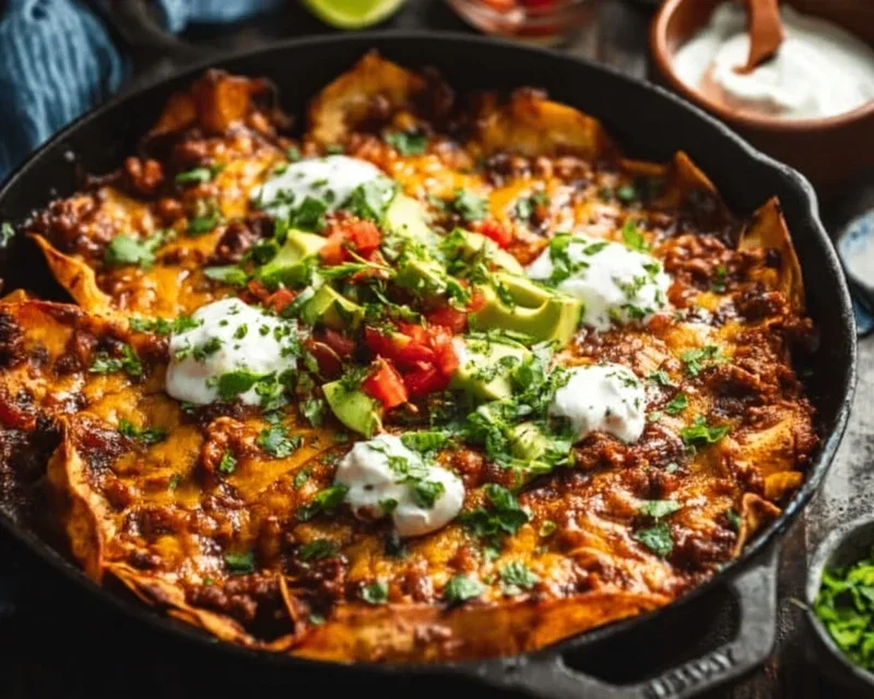 Beef Skillet Enchiladas
