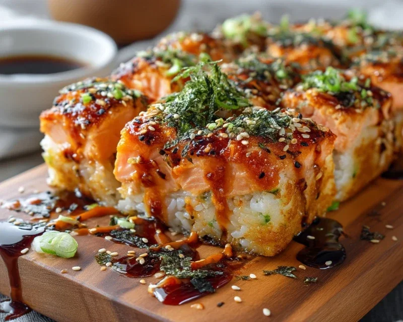 Spicy Salmon Sushi Bake Recipe