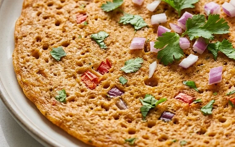 Masoor Dal Chilla | Savory Red Lentil Pancakes