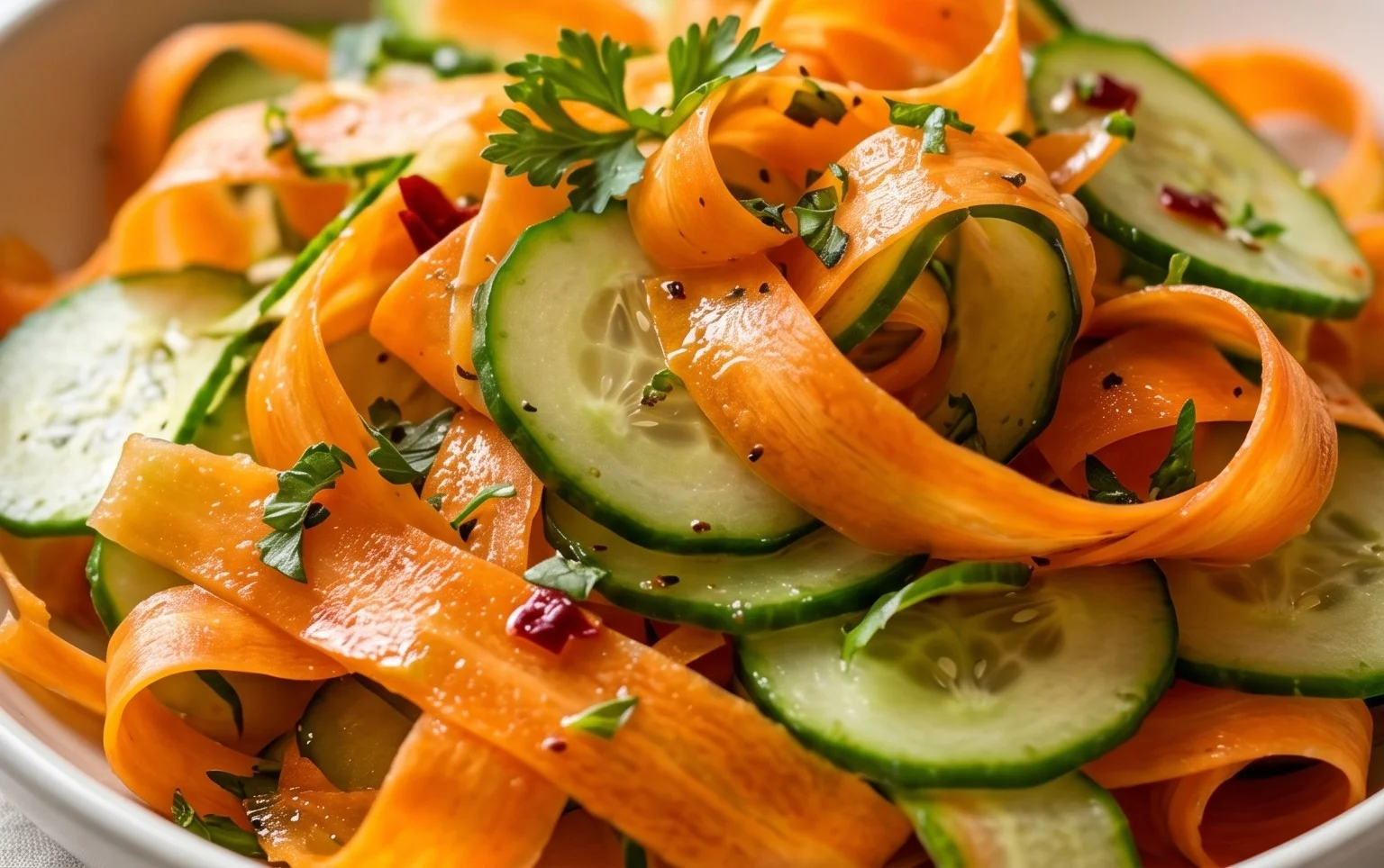 Carrot and Cucumber Ribbon Salad