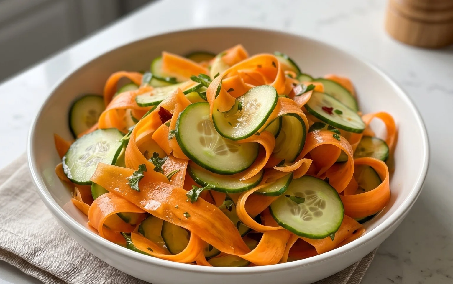 Carrot and Cucumber Ribbon Salad