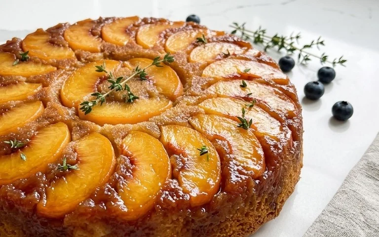 Peach Upside-Down Cake Recipe