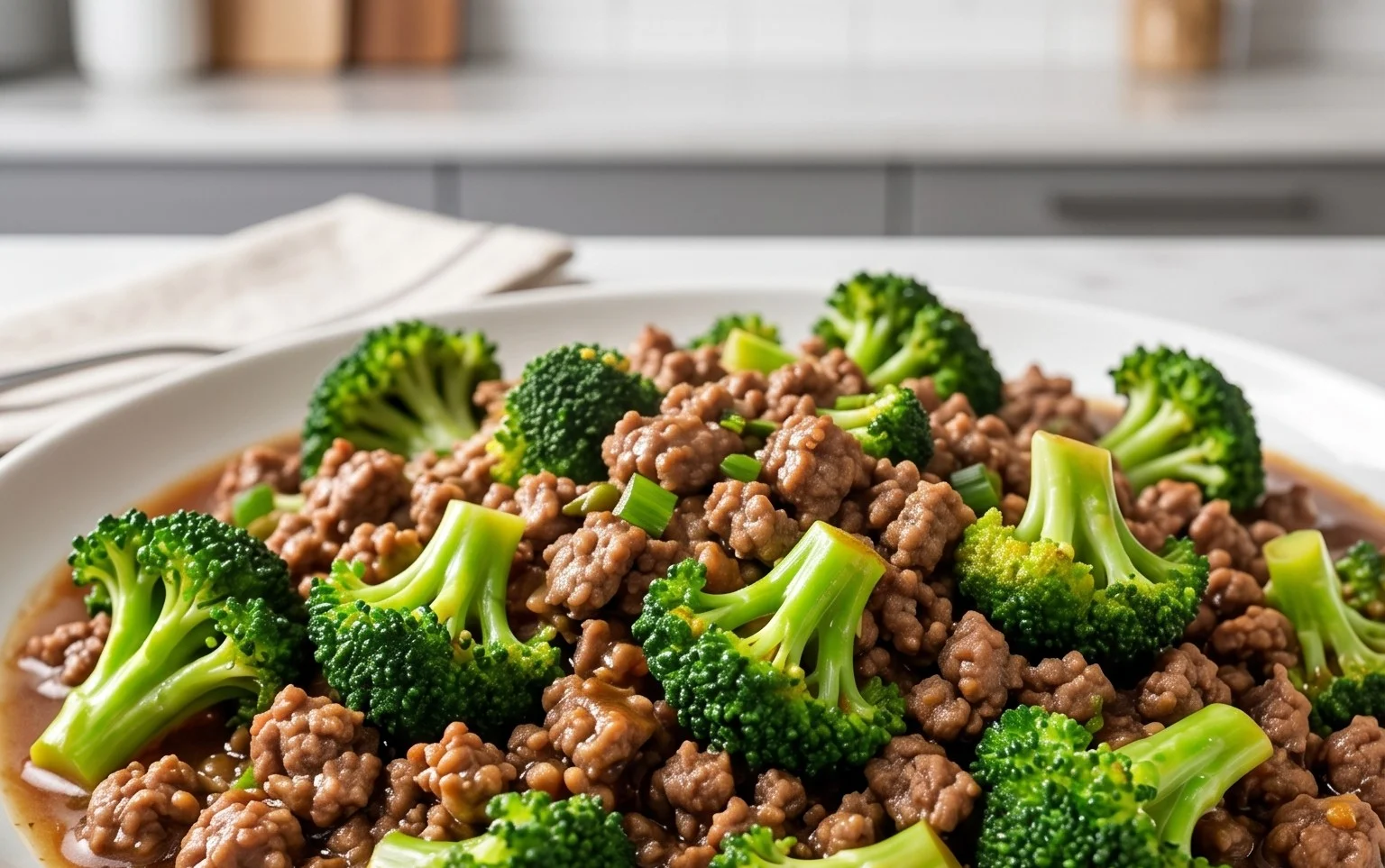 Ground Beef and Broccoli
