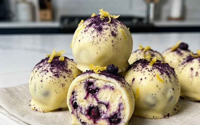 LEMON BLUEBERRY TRUFFLES