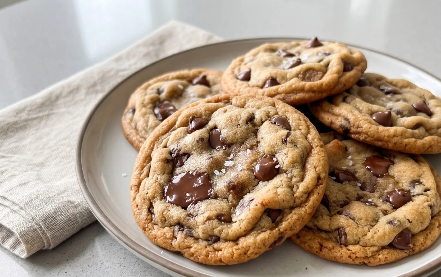 Crispy and Chewy Chocolate Chip Cookies