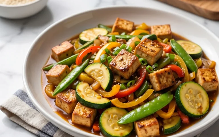Zucchini Stir Fry With Tofu (Vegan)