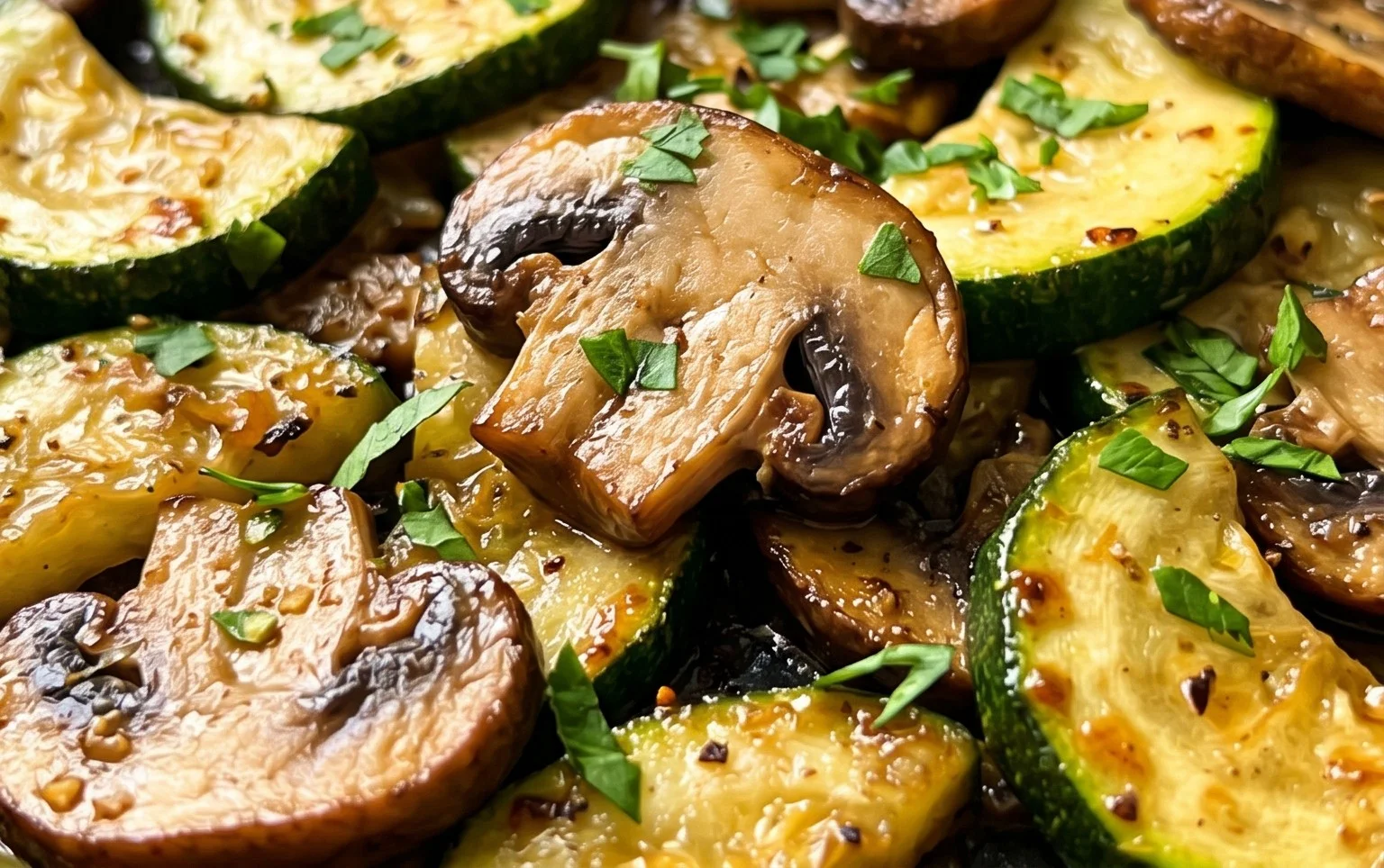 Skillet Zucchini and Mushrooms