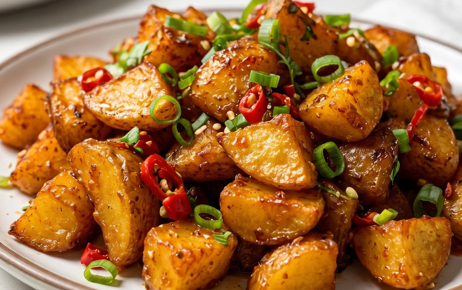 Crispy Honey Chilli Potatoes