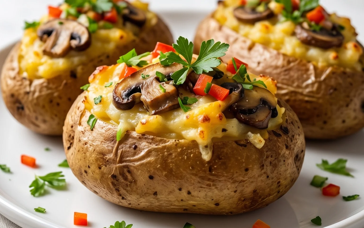 The Ultimate Stuffed Baked Potatoes with Mushrooms