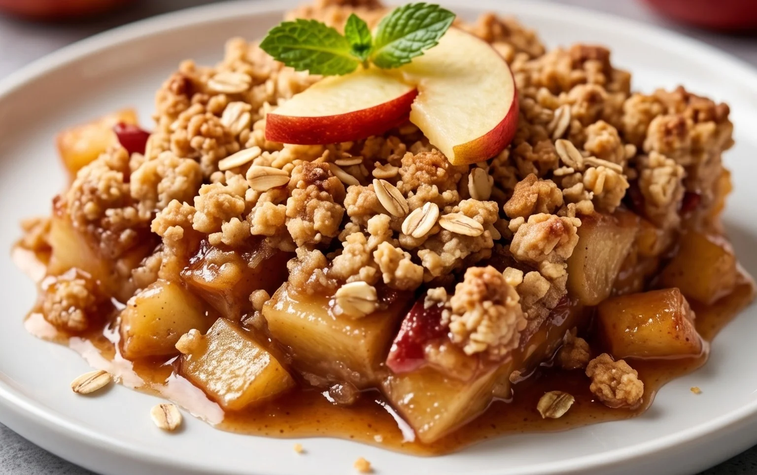 Healthy Breakfast Apple Crum extractble
