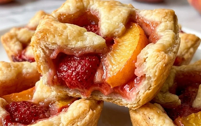 Strawberry Peach Pie Bites