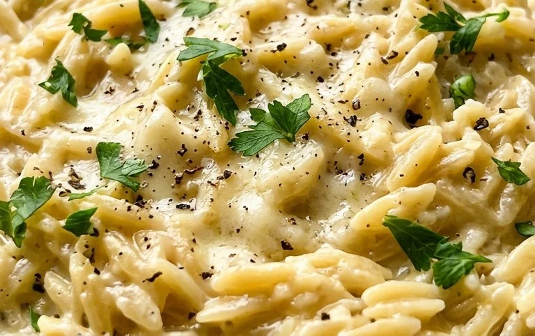 Creamy Garlic Parmesan Orzo