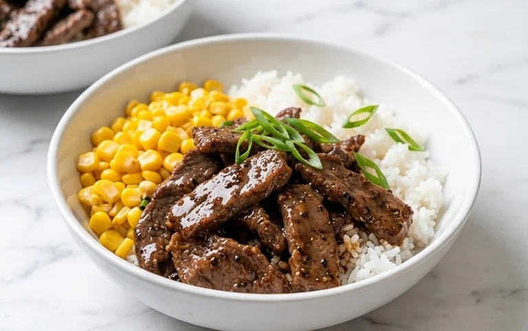 Beef Pepper Rice Bowl is a delicious meal option.
