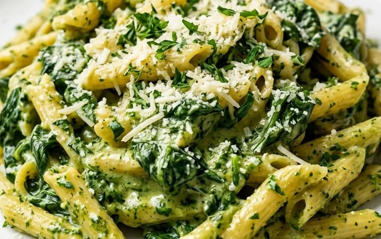 Pasta with Spinach Sauce