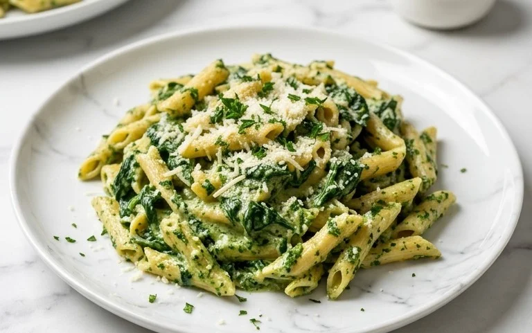 Pasta with Spinach Sauce