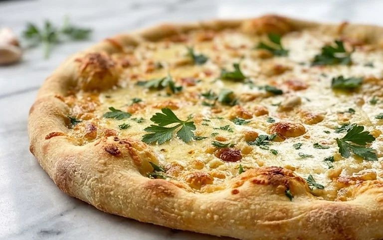 buttery garlic pizza