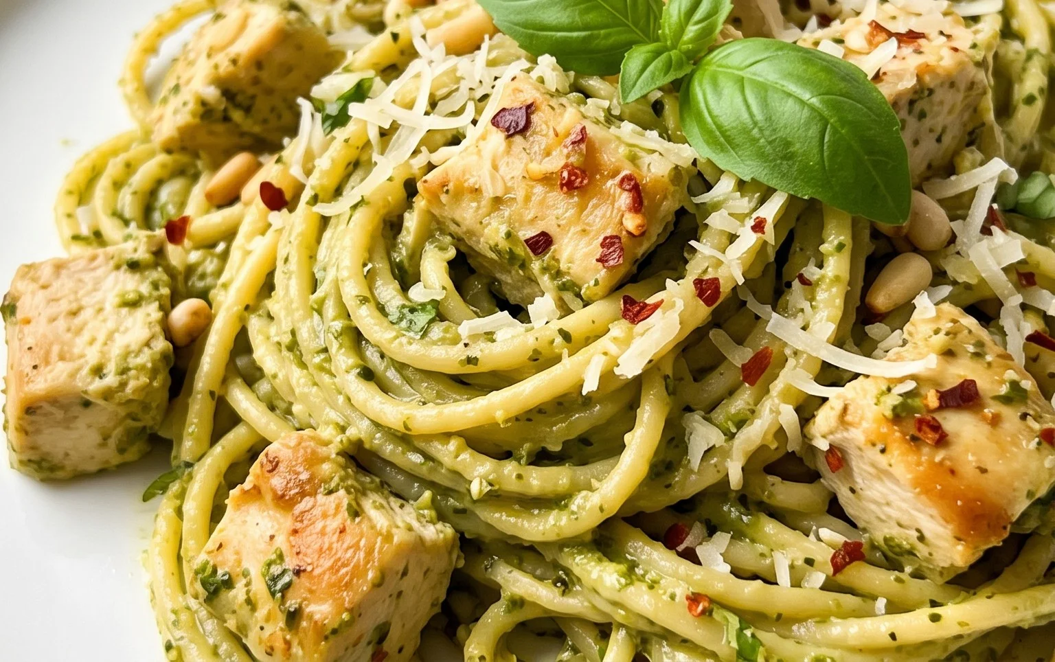 Creamy Chicken Pesto Pasta
