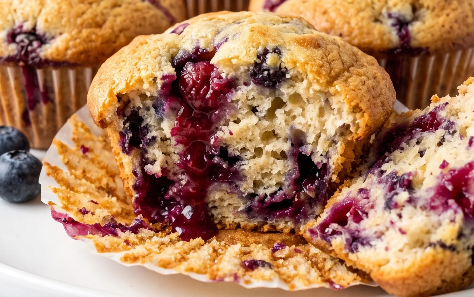 Bakery Style Mixed Berry Muffins | with Frozen Berries