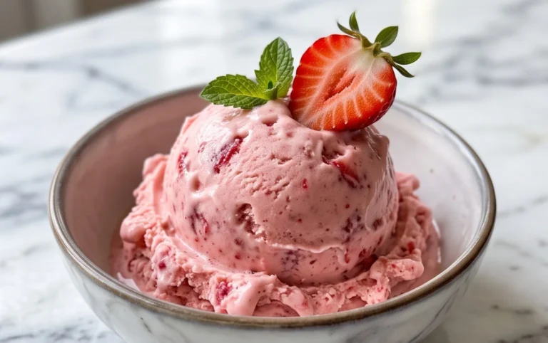 Homemade Strawberry Ice Cream