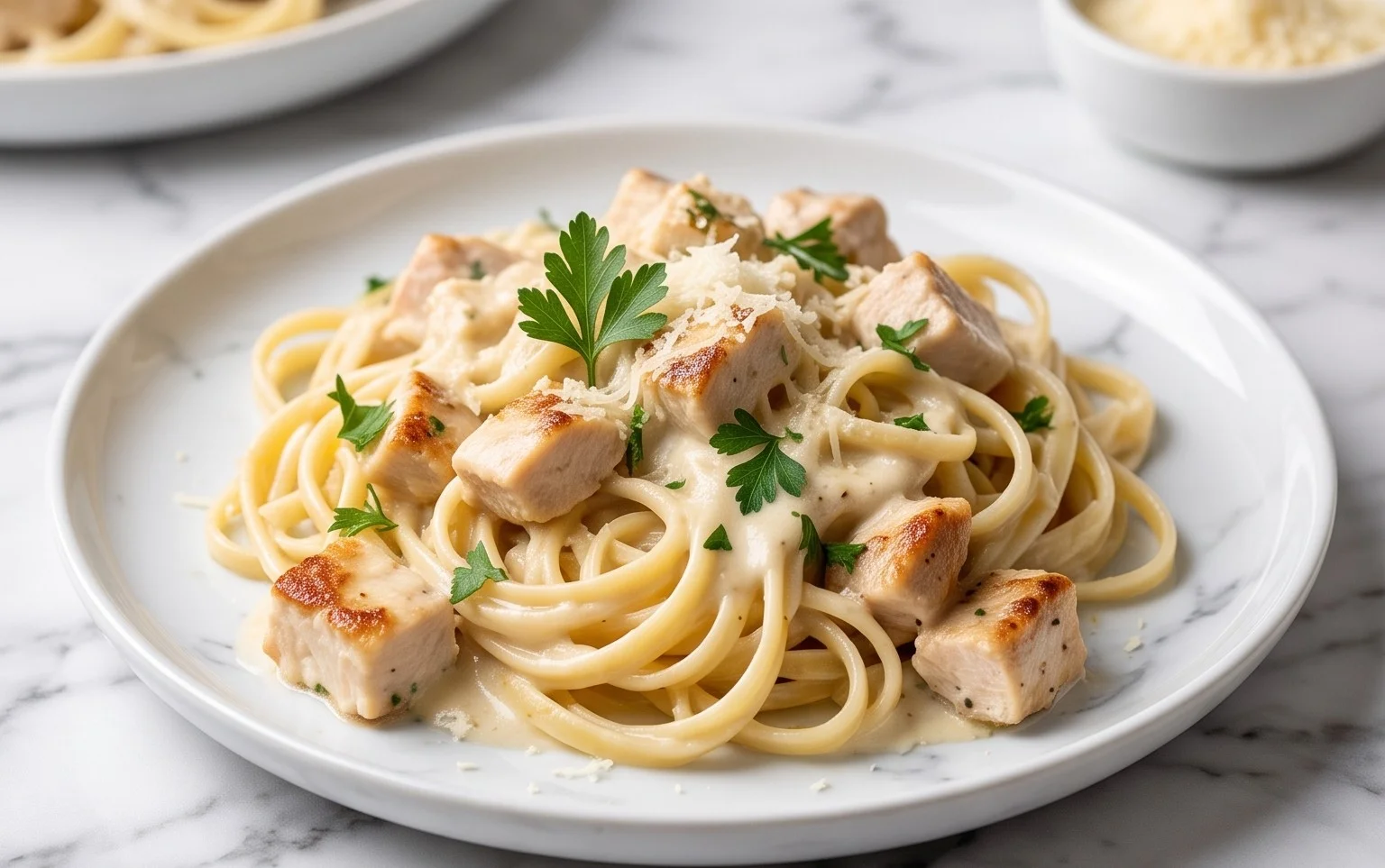 Low Calorie Chicken Alfredo