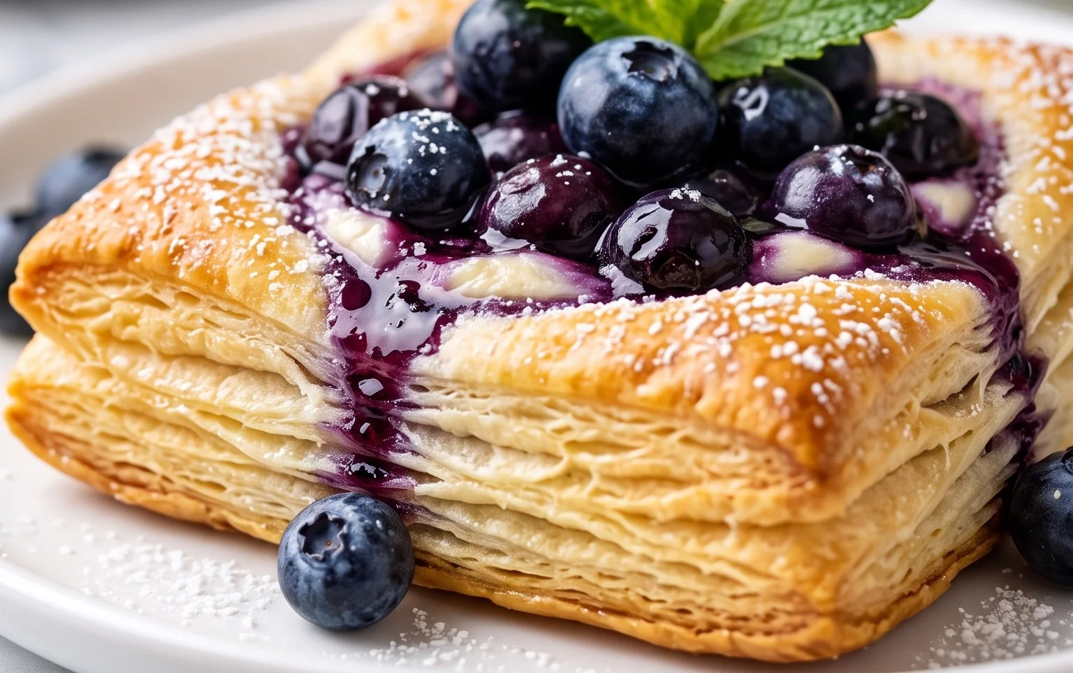 Blueberry Cream Cheese Puff Pastry