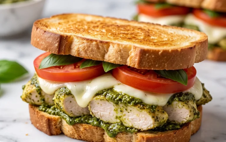 Chicken Pesto Caprese Sandwich