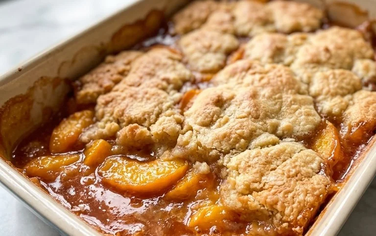 The Easiest Southern Peach Cobbler