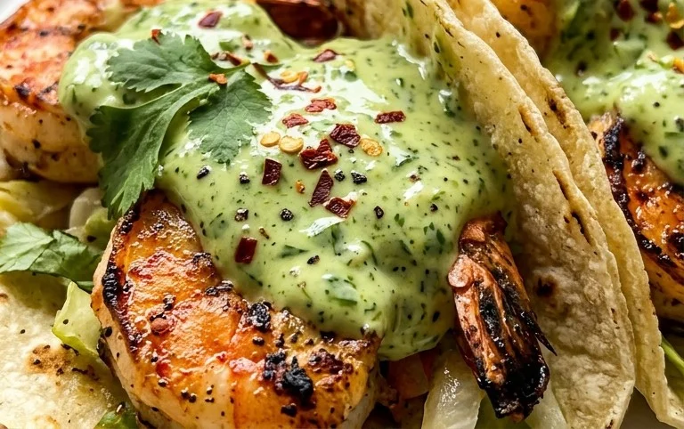 Creamy Garlic Lime Cilantro Sauce