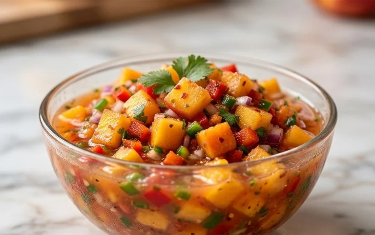 Sweet & Spicy Peach Salsa Canning Recipe