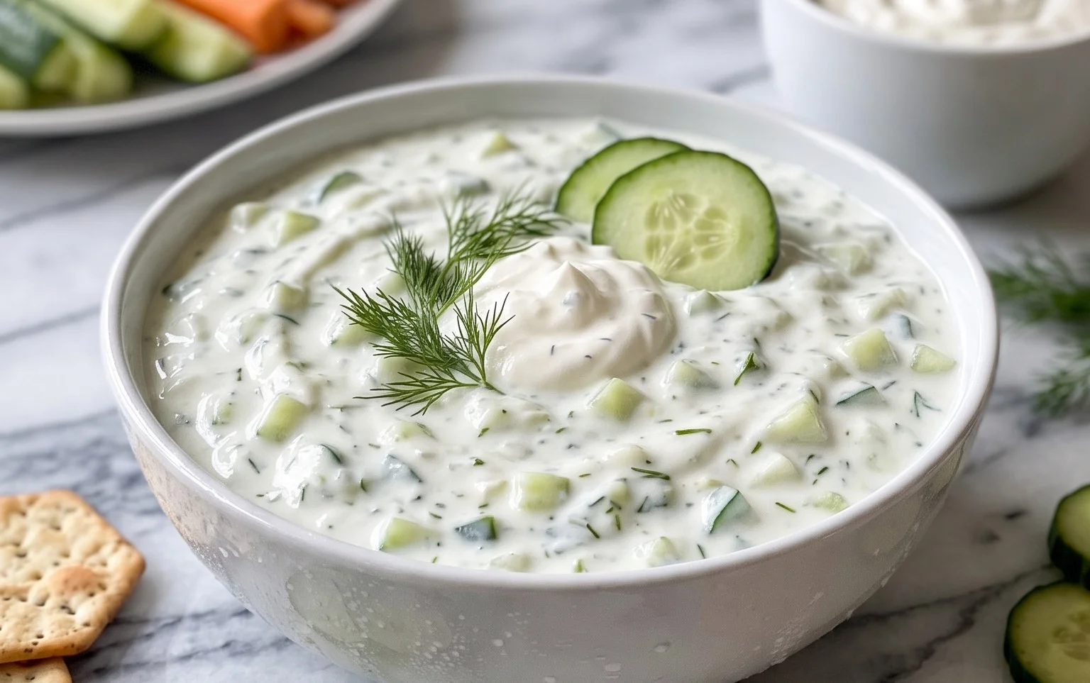 Cucumber Dip with Sour Cream and Dill