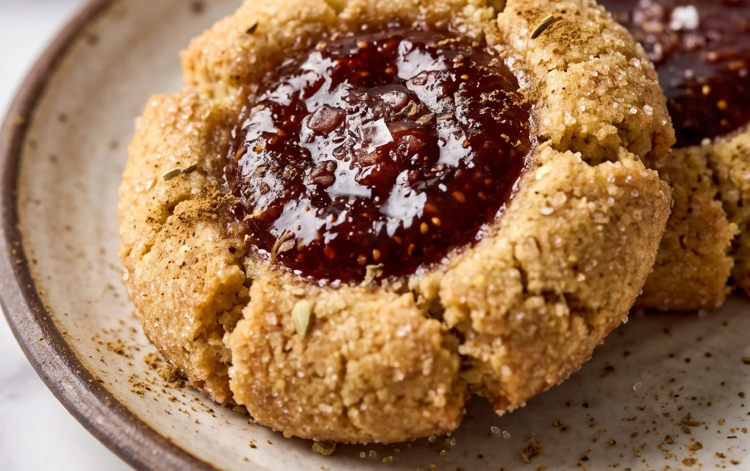 Cardamom Fig Thumbprint Cookies