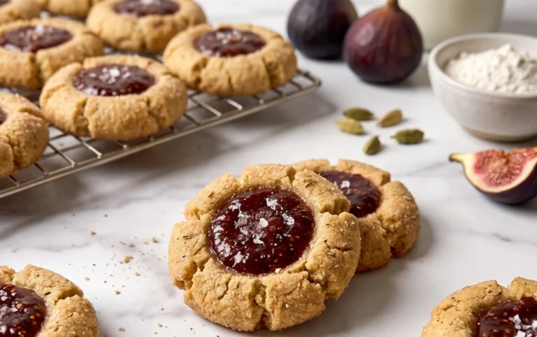 Cardamom Fig Thumbprint Cookies
