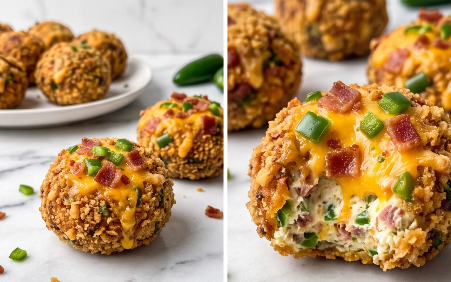 Beef Bacon Jalapeño Popper Cheese Balls