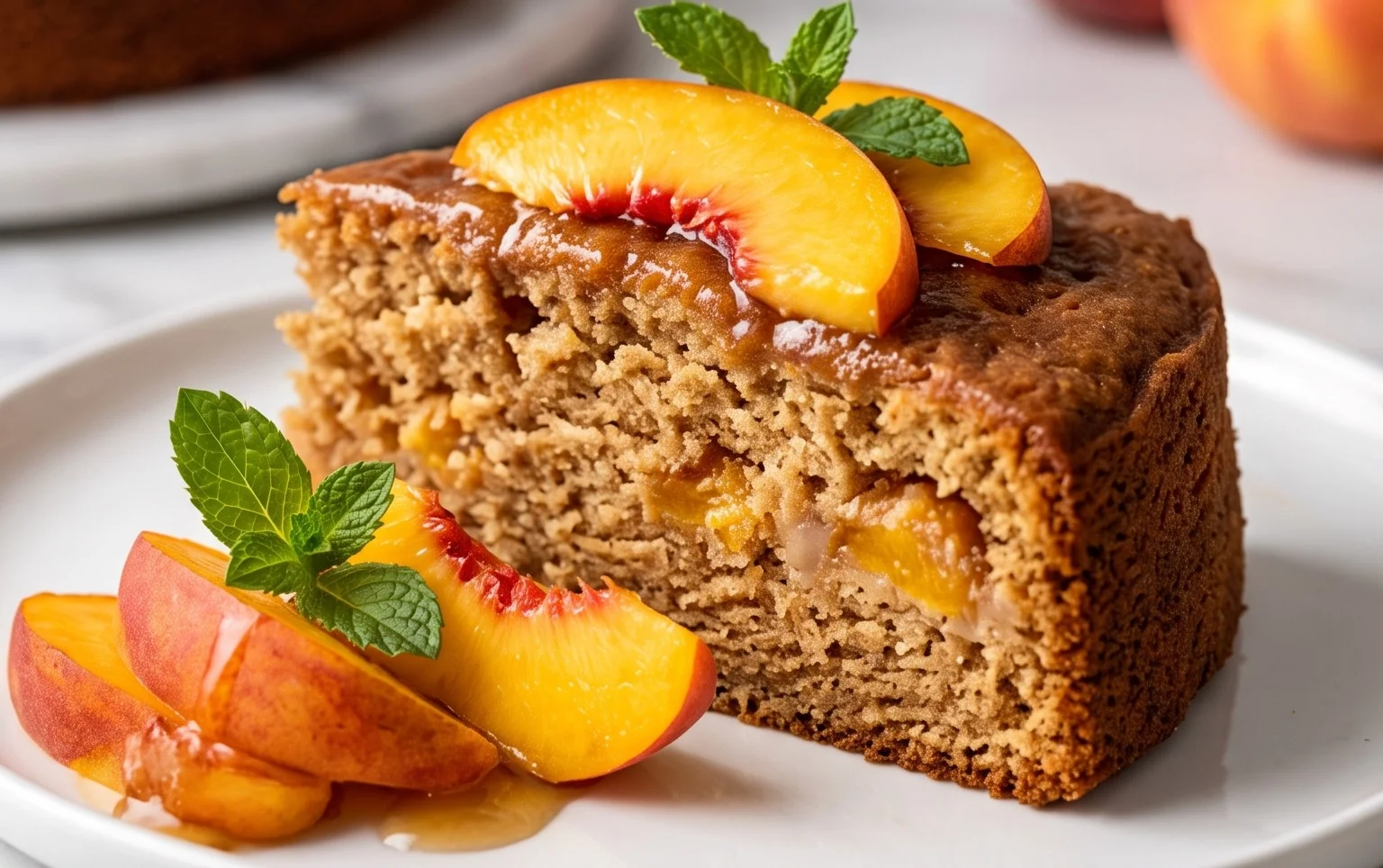 Brown Sugar Peach Cake