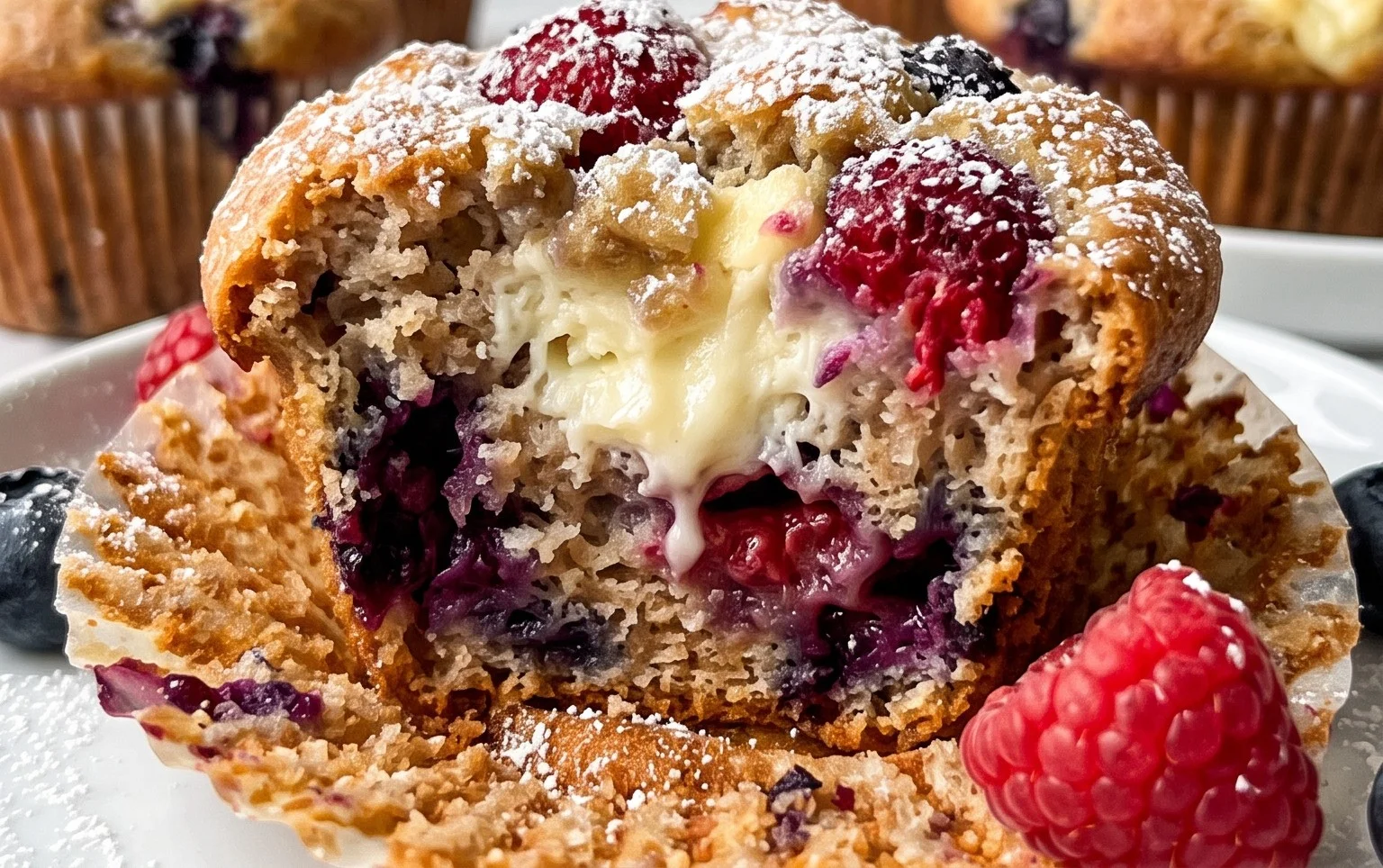 Berry Cream Cheese Muffins