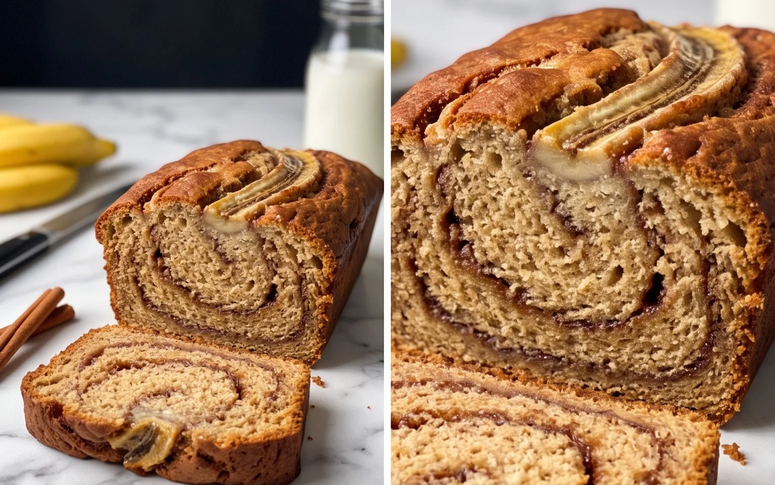 Cinnamon Roll Banana Bread