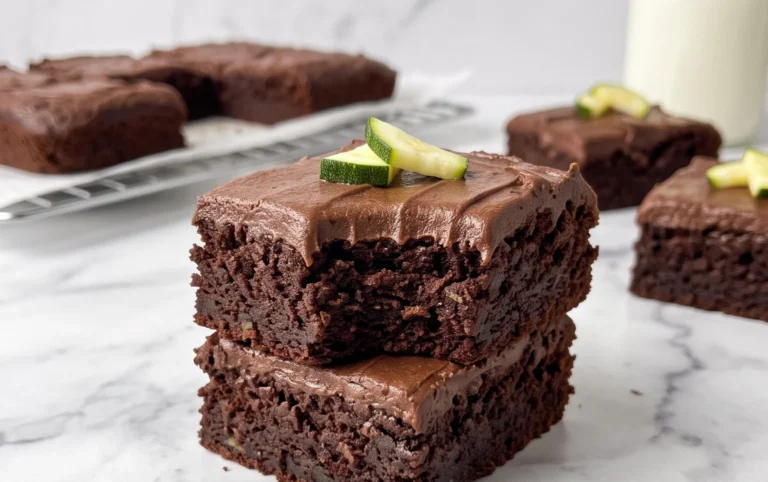Zucchini Brownies with 1 minute Frosting!