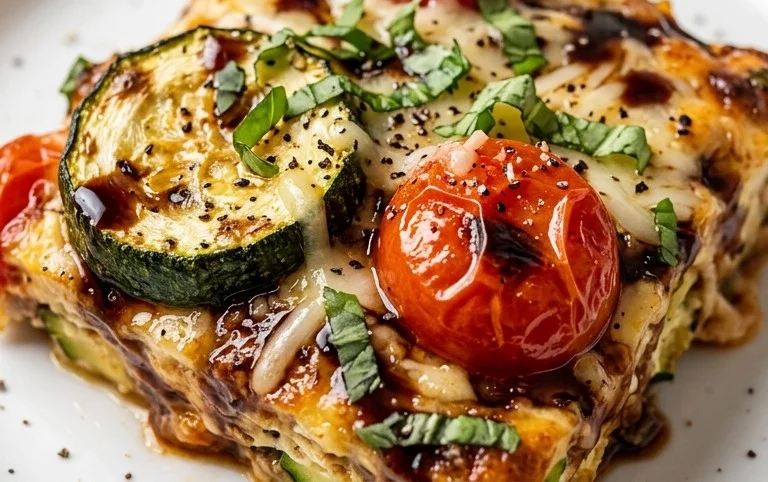 Balsamic Zucchini Tomato Bake
