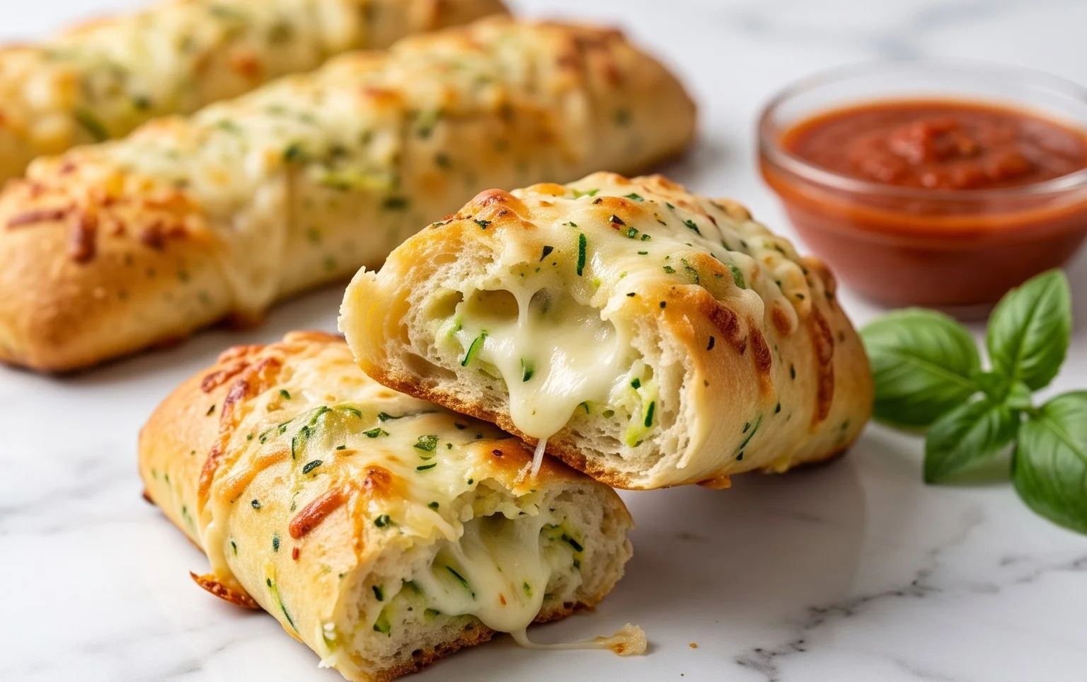 Cheesy Zucchini Breadsticks