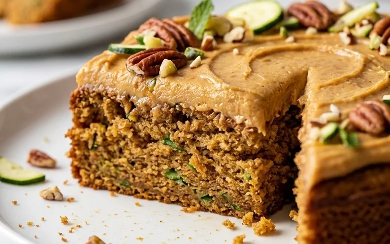 Moist Peanut Butter Zucchini Cake Recipe