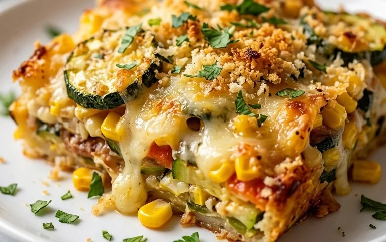 Zucchini Corn Parmesan Bake Recipe
