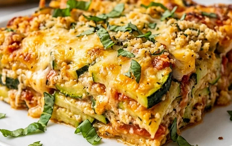 Cheesy Baked Zucchini Casserole